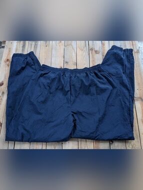 Reebok Navy and White Athletic Shorts with Logo